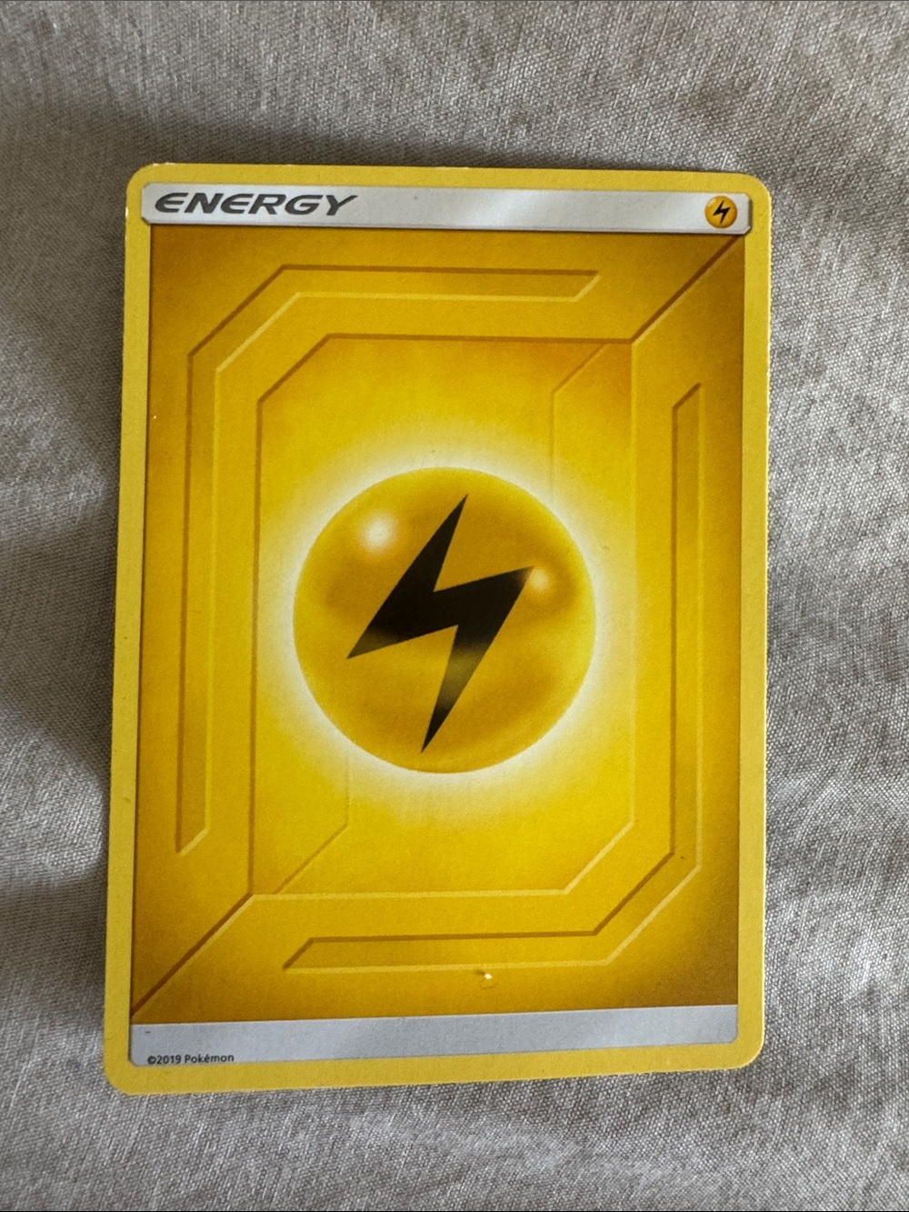 Pokemon Lightning Energy Card - Yellow